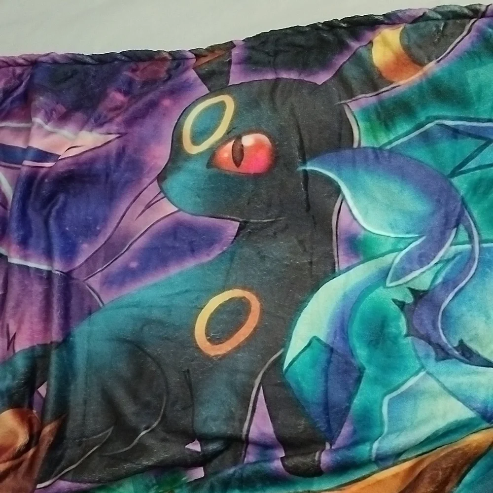 Pokemon Inspired Eevee Eeveelution Anime Fleece Throw Blanket 50x60 NEW